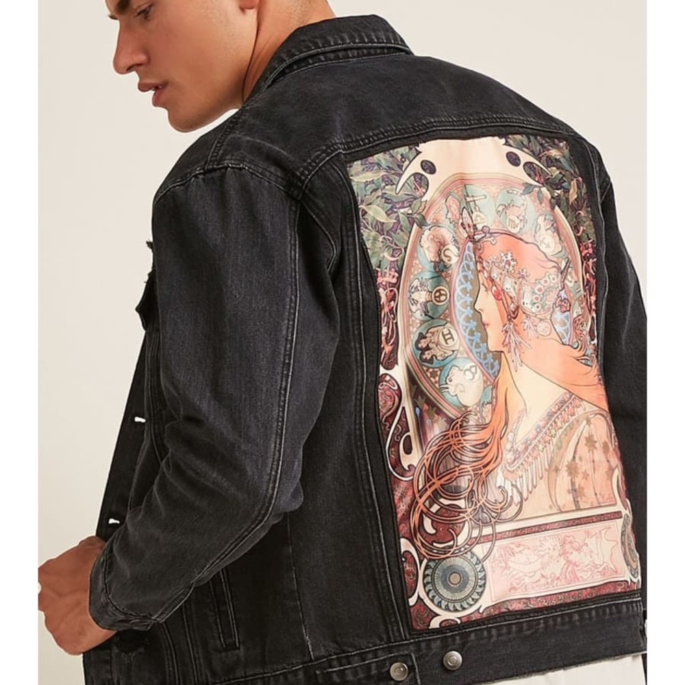 Alphonse Muca graphic jean jacket